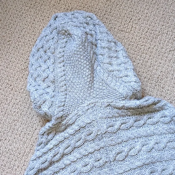 Aran Craft Merino Wool Button Cape Poncho - Picture 8 of 16